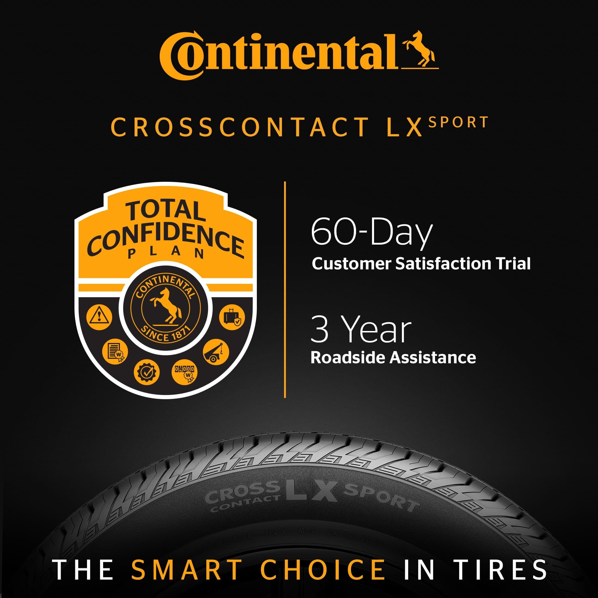 Continental CrossContact LX Sport All Season 275/45R21 110V XL SUV/Crossover Tire