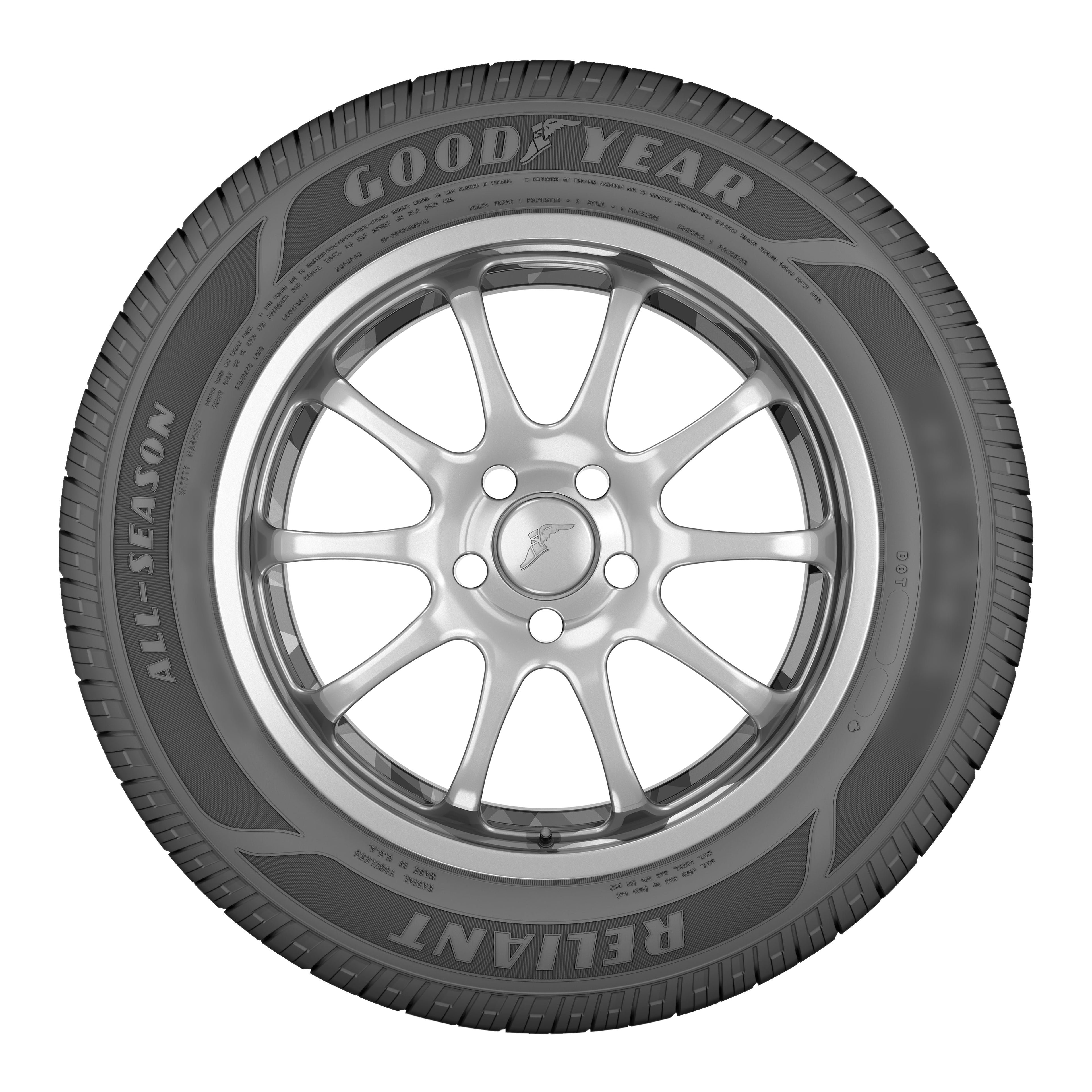 Goodyear Reliant All-Season 185/65R15 88H All-Season Tire Fits: 2017 Hyundai Accent LE, 2013-14 Honda Fit EV
