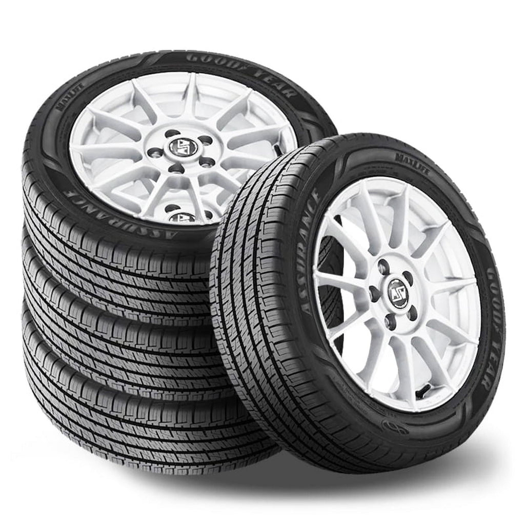 4 Goodyear Assurance Maxlife 225/55R19 99V Tires All Season 85K Mileage SET 110930545 / 225/55/19 / 2255519