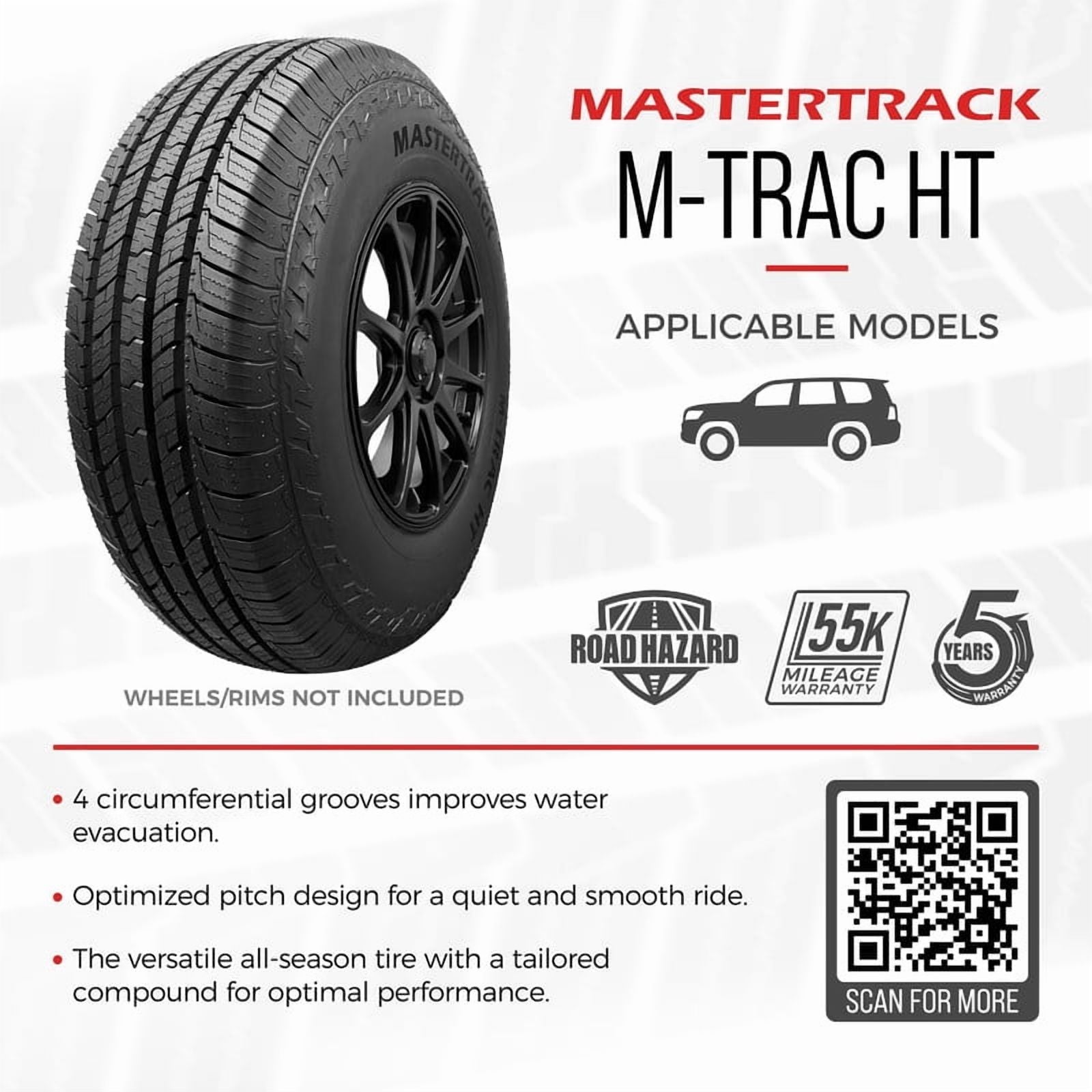 Mastertrack M-TRAC HT Highway Terrain 235/65R16C 235/65R16 10 Ply 121/119S E SUV Light Truck Tires