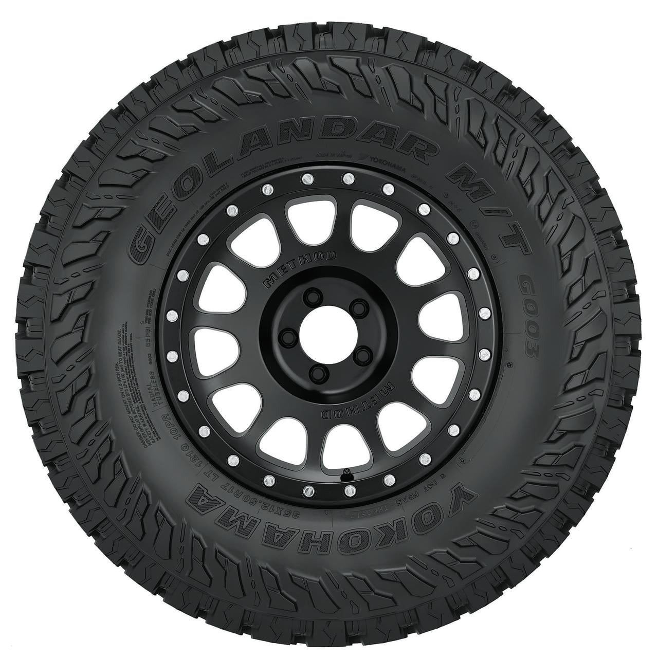 Set of 4 Yokohama Geolandar M/T G003 LT37X12.50R17 124Q D Tires
