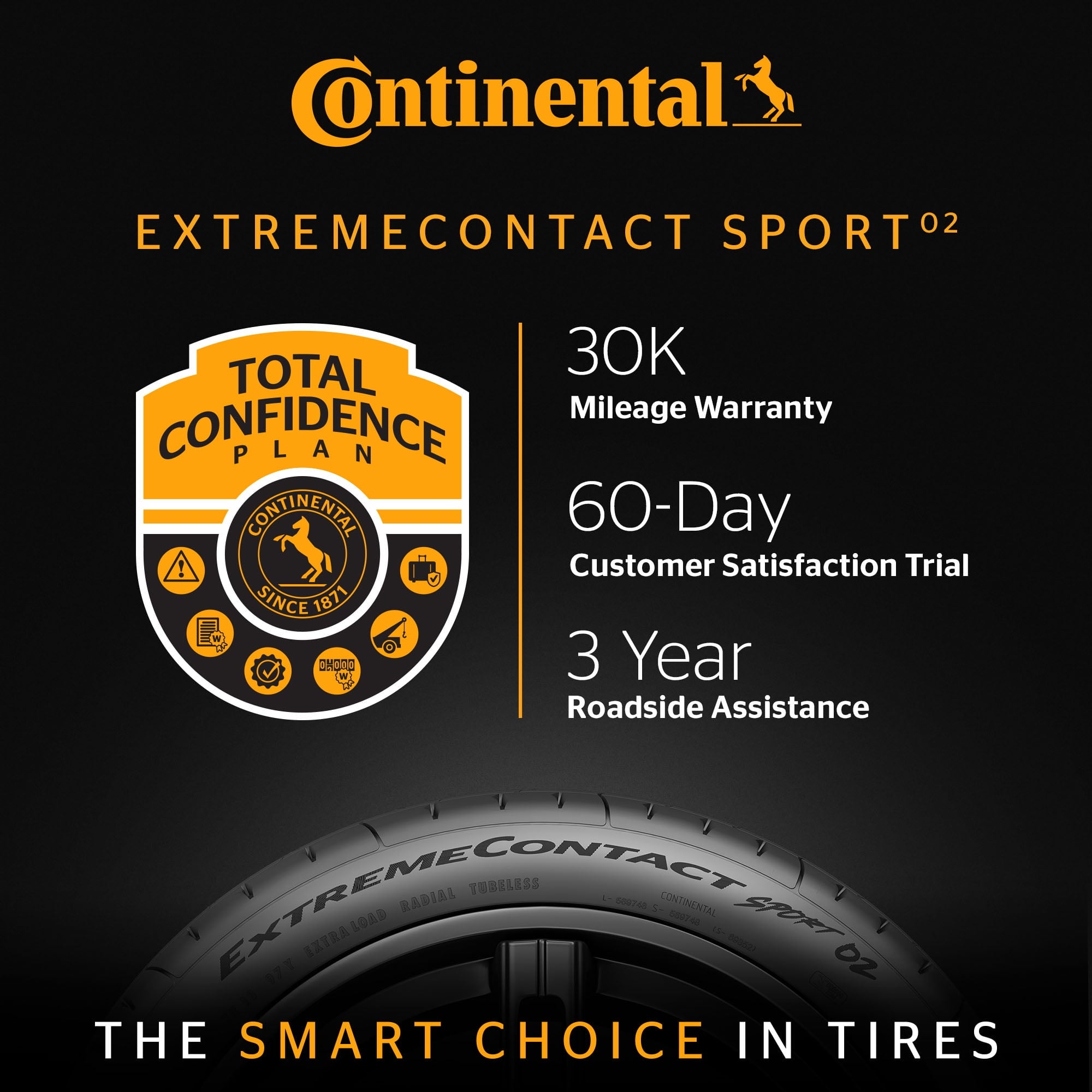 Continental ExtremeContact Sport 02 Summer 245/40ZR19 98Y XL Passenger Tire
