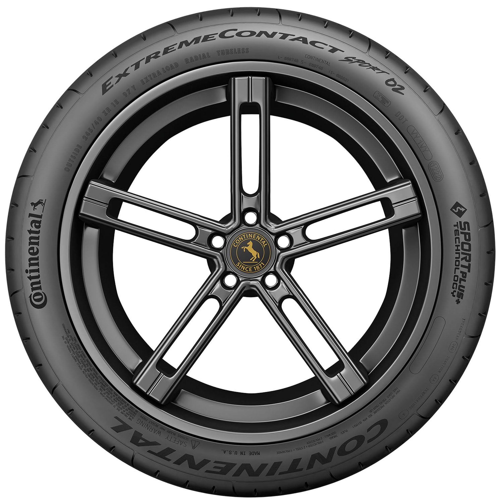 Continental ExtremeContact Sport 02 Summer 245/40ZR19 98Y XL Passenger Tire